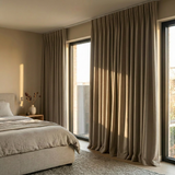 Gordijnen 100% Verduisterend - Haken - Beige