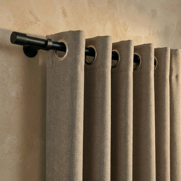 Gordijnen 100% Verduisterend - Ringen - Beige