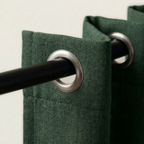 Gordijnen Linnen Look - Ringen - Groen