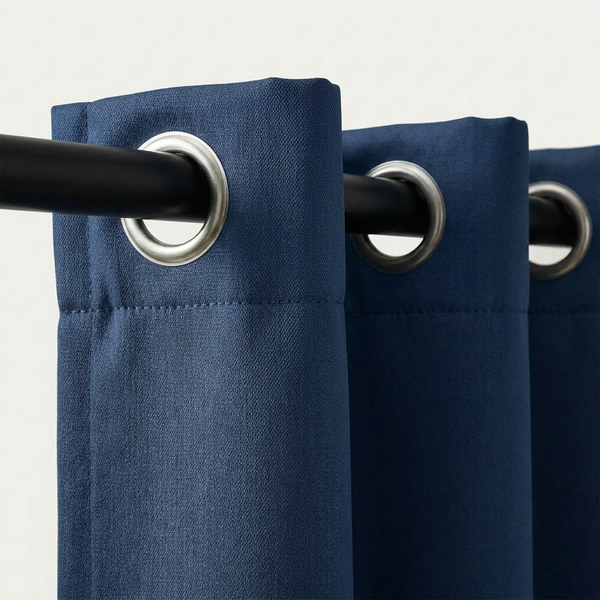 Gordijnen Verduisterend & Isolerend - Ringen - Navy