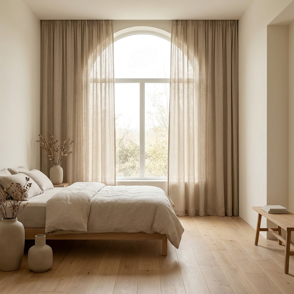 Gordijnen Inbetween - Haken - Beige