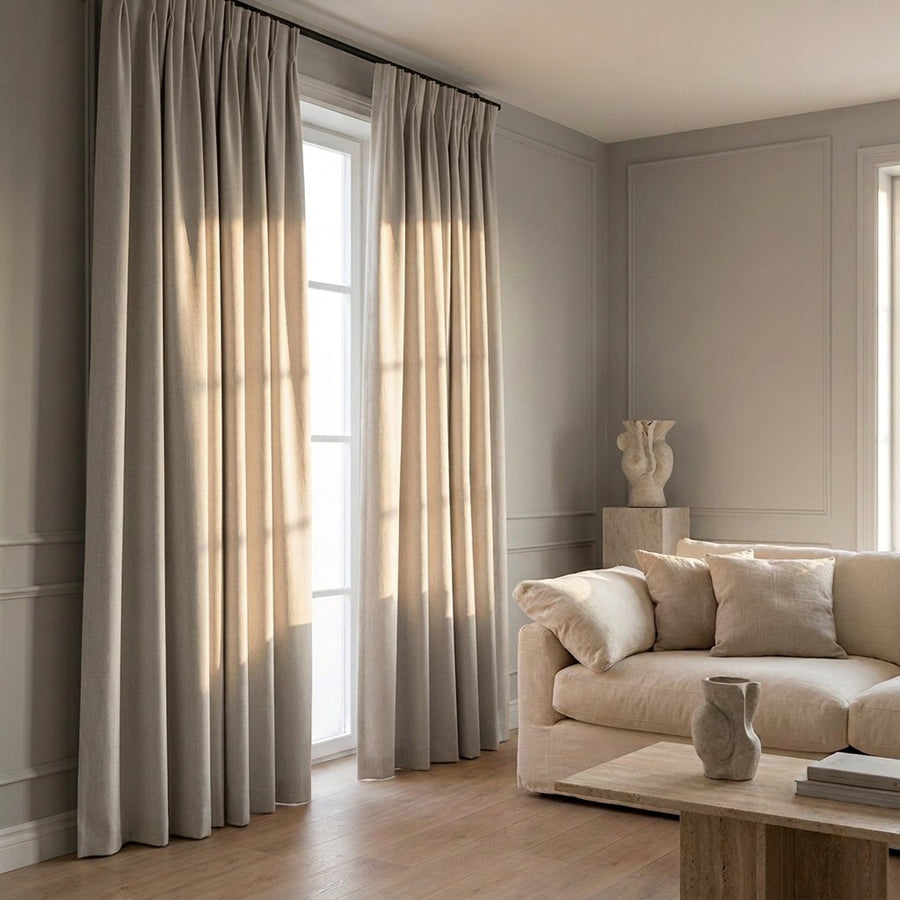Luxe Gordijnen 100% Blackout - Haken - Licht Beige