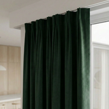 Gordijnen Velvet Verduisterend - Haken - Groen