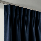 Gordijnen Velvet Verduisterend - Haken - Navy