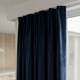 Gordijnen Velvet Verduisterend - Haken - Navy