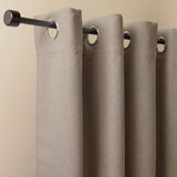 Gordijnen Linnen Look - Ringen - Taupe